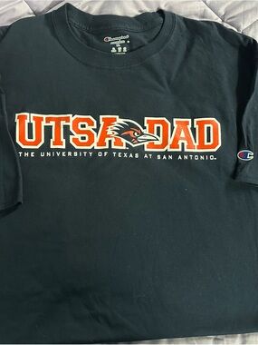 Champion Black UTSA Dad Graphic Tee with Orange & White Logo